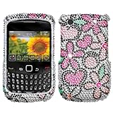 Fantastic Flowers With Full Rhinestones Hard Protector Case Cover For Black ....