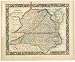 County map of Virginia, and North Carolina. (Civil War Map Reprint measured in inches...