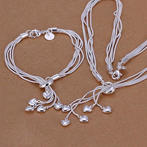 Kiss Love S009 Sales !!! /925 Silver NecklaceBracelet Set/Brand New / Supplier/Christmas Gift