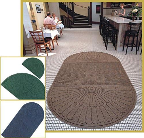 Anderson Mat, Waterhog Deluxe Entrance Mats - With Two Oval Ends, Wggpm-2-6X10.1, W X L (Feet): 6 X 10.1, Color: Grey Ash - 173, 2249-6X10.1