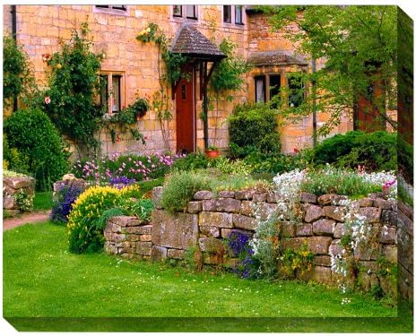 Blue Garden Designs #63803OD Cotswold Stone Outdoor Picture on Canvas Art, 40-inch-by-30-inch