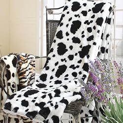 Blancho Bedding - [Animal Cow] Micro Mink Throw Blanket with 14.5 OZ filling (50 by 70 inches)