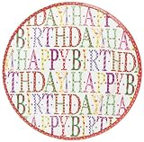 Caspari Birthday Paper Salad Plates, Set of 8