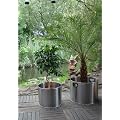 2x Blumenk�bel Pflanzk�bel Pflanzgef��e �bertopf Blument�pfe Edelstahl