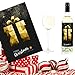 Black & Gold Premium Christmas Wine Labels 5” x 7” (4 Pack) - Merry Christmas and A Happy New Year