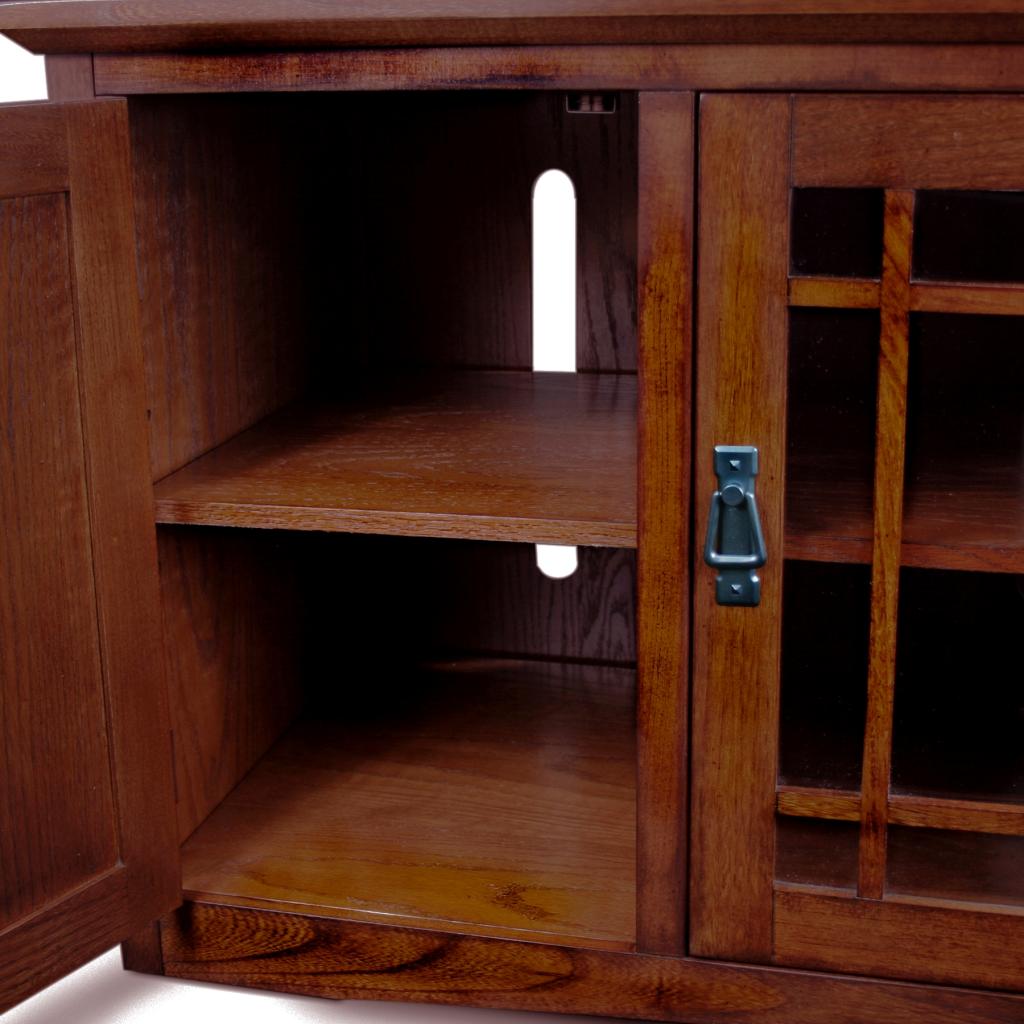Leick Riley Holliday Mission Tall TV Stand, 50Inch, Oak