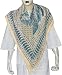 Scarf for Women Hand Painted Print Silk Square 44 x 44 inches (sqsrf081)