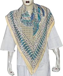 Scarf for Women Hand Painted Print Silk Square 44 x 44 inches (sqsrf081)