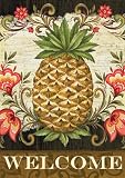 Pineapple & Scrolls Garden Flag