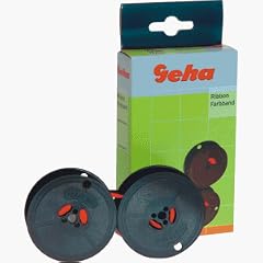 Geha Farbband Seide f�r DIN Doppelspule, Gruppe 1 S, Ma�e: 13mm / 10m, Farbe schwarz/rot