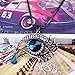 Qiyun Faceted Crystal Oval Tear Drop Bead Eye Shape Design Pendant Link Necklace
