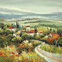 Road to Corfu Original Handpainted by L. Tiva- 32x32x1.5"