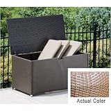 South Beach Large Rectangular Wicker Storage Box - Latte