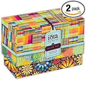 Iota Assorted Thank You Boxed Notes, Preppy Bohemian Design,   (Pack of 2)