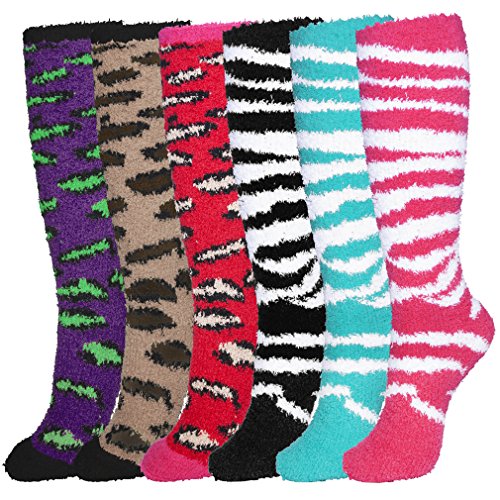 Basico Soft Warm Microfiber Fuzzy Winter Socks Knee High 12pairs(1pack)