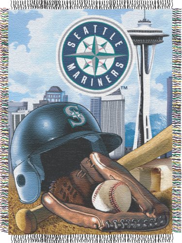 MLB Seattle Mariners 48-Inch-by-60-Inch Acrylic Tapestry Throw
