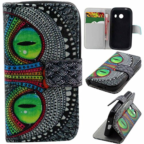 Galaxy Ace Style SM-G310 leather case,Gift_Source Samsung Galaxy Ace Style SM-G310 case, Fashion PU Leather Wallet Flip Protective Skin Case with Stand with Card Slots For Samsung Galaxy Ace Style S765C / SM-G310 (Owl eyes Pattern)+1 X Screen Protector and Stylus Pen image