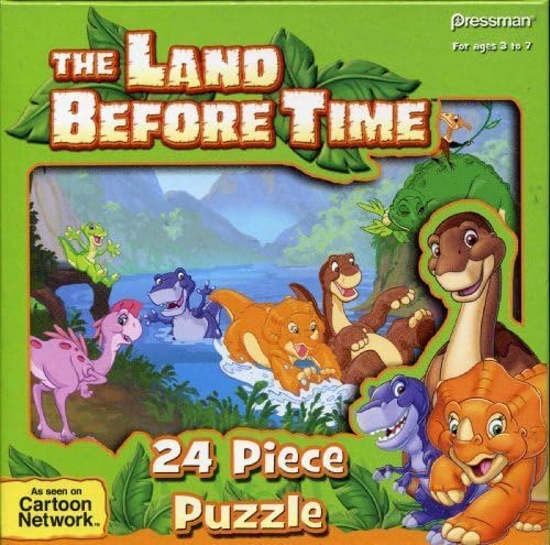 Land Before Time: Littlefoot, Chomper, and Petry on a Dinosaur Adventure - 24 Piece Puzzle by Land Before Time