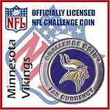 Minnesota Vikings NFL Football Helmet Challenge Coin Poker Card Guard with Air Tite Holder