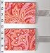 Search : Set of 2 Luggage Tags Made with Orange and Pink Paisley Fabric