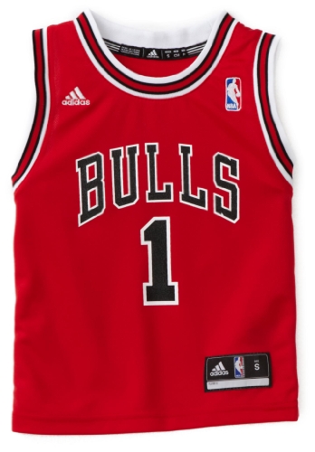 NBA Boys Chicago Bulls Derrick Rose Away Replica Jersey - R26E6Bb5 (Red, 5/6)
