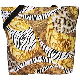 Animal Zebra Leopard Large Handbag Tote Bag Purse Handbag
