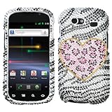 Playful Leopard With Full Rhinestones Faceplate Hard Plastic Protector Snap ....