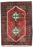 3'5 x 4'8 Handmade Knotted Persian Hamadan Semi-antique Area Rug From Iran/Persia - 46685