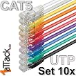 1aTTack CAT5 UTP Netzwerk-Patch-Kabel 5m mit 2x RJ45 Stecker Set (10 St�ck, 10 Farben)