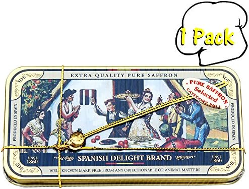 Pure Grade 1 Mancha Saffron Threads in an Attractive Tin Box-5gm-0.18oz.