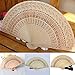 Topbeu Chinese Style Classic Handheld Folding Openwork Sandalwood Fan