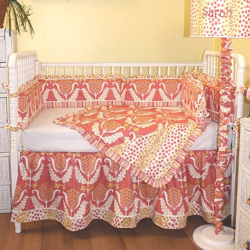 Hoohobbers 4-Piece Crib Bedding, Tulips