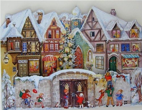 3D Christmas Village German Advent Calendar