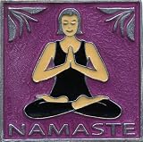 Purple Yoga Namaste Decorative Magnet