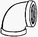 Mueller/B &amp; K 450-003 90 Red Brass Threaded Elbow
