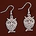 Yazilind Special design owl Ear Wire Hook Dangle Earrings retro Tibetan silver