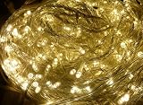 10M 100 LED WATERPROOF FAIRY STRING LIGHTS in WARM WHITE ** 8 CONTROLLABLE FUNCTIONS - IDEAL FOR CHRISTMAS, PARTYS, WEDDINGS, ETC **