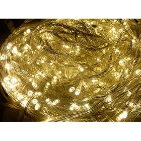 10M 100 LED WATERPROOF FAIRY STRING LIGHTS in WARM WHITE ** 8 CONTROLLABLE FUNCTIONS - IDEAL FOR CHRISTMAS, PARTYS, WEDDINGS, ETC **