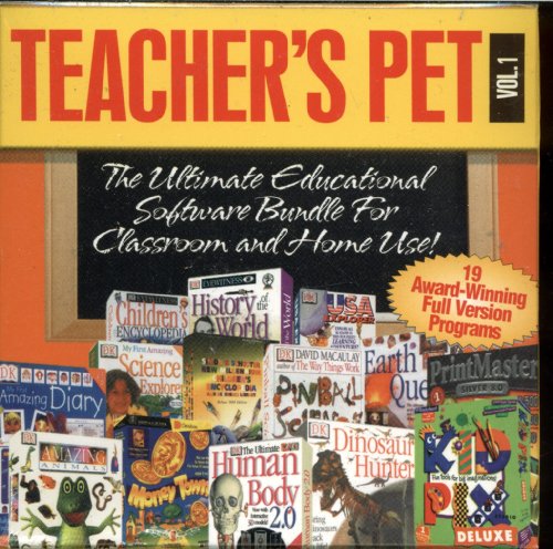 Teacher's Pet Volume 1 WINDOWS 98 or 95 ONLY - The Ultimate Educational Software Bundle for Classroom and Home Use - 19 Full Version Award Winning Programs PLEASE CHECK SYSTEM REQUIREMENTS
