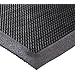 Crown Molded Rubber Easy to Clean Scraper Mat, for Outdoor or Indoor Areas, Black