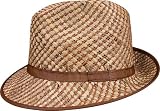 Barmah Crushable Seagrass Straw Trilby Fedora Hat, Brown