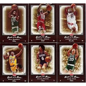 2005/06 Fleer Greats of the Game Basketball Complete Mint 100 Card Set. Loaded with Stars and Hall of Famers Including Michael Jordan, Larry Bird, Lebron James, Magic Johnson, Kareem Abdul-Jabbar, Julius Erving, Bill Russell, David Robinson, John Stockton, Karl Malone, Dennis Rodman, Scottie Pippen and More!