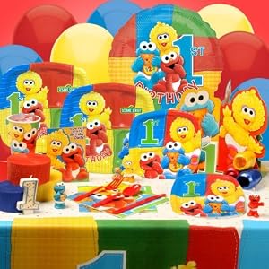 Sesame Street Beginnings 1st Birthday Deluxe Party Kit (8 guests) Child by