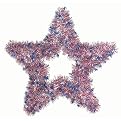 Patriotic Star Tinsel Wreath