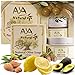 Night Cream Moisturizer & Natural Soap Kit - Vegan Deep Nourishing Face Creme 1.7 oz + Citrus Facial Skin Cleanser 3.4 oz - Shea, Olive, Jojoba, Avocado & Lemon Oils Blend Care Set