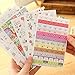 YSTD Lovely 12 Sheet Transparent Calendar Diary Book Sticker Scrapbook Decoration (Rabbit)