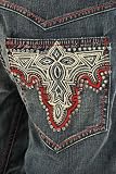 MEN ANTIK DENIM LOWRISE 5 POCKET RHINESTONE W/STUDED JEANS IN MEDIUM VINTAGE