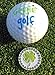 Giggle Golf Bling Golf Ball Marker With Golf Necklace for Women (Four Leaf Clover)