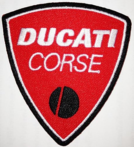 Ducati patches Logo Motorsport Racing Embroidered Iron on Patch(Shield corse)/ 7.5 x 8.5 cm