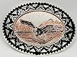 Silver Plated Diamond cut Copper Eagle Belt Buckle